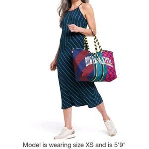 NWT Rowing Blazers × Target Diagonal Stripe Slip Midi Dress Size XS